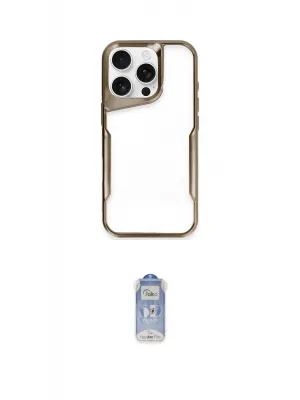 ieg™ iPhone 16 Pro Max Kılıf Akış Çizgi Koleksiyonu - Siyah Joko Magic 5D Cam