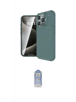 ieg™ iPhone 16 Pro Max Kılıf Eksen Form Prime - Siyah Joko Magic 5D Cam