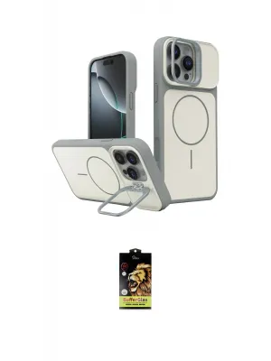 ieg™ iPhone 16 Pro Max Kılıf İz Modern Prime - Siyah Buffer Cam Ekran Koruyucu