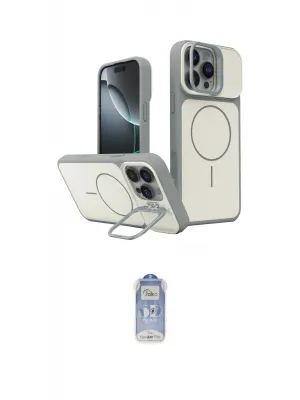 ieg™ iPhone 16 Pro Max Kılıf İz Modern Prime - Siyah Joko Magic 5D Cam