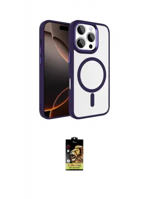 ieg™ iPhone 16 Pro Max Kılıf Kıvılcım Prime - Siyah Buffer Cam Ekran Koruyucu