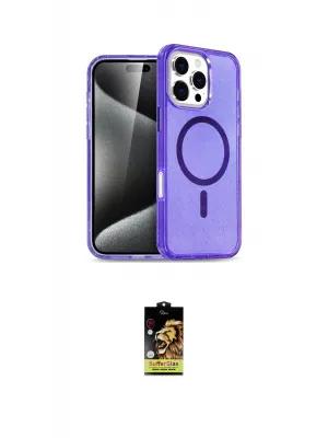 ieg™ iPhone 16 Pro Max Kılıf Nova Asil Prime - Siyah Buffer Cam Ekran Koruyucu