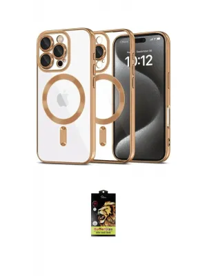 ieg™ iPhone 16 Pro Max Kılıf Nova Işık Özel Seri - Siyah Buffer Cam Ekran Koruyucu