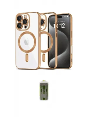 ieg™ iPhone 16 Pro Max Kılıf Nova Işık Özel Seri - Siyah Joko Magic 5D Hayalet Cam