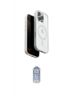 ieg™ iPhone 16 Pro Max Kılıf Pusula Form Serisi - Siyah Joko Magic 5D Cam