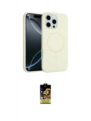 ieg™ iPhone 16 Pro Max Kılıf Yankı Form Serisi - Siyah Buffer Cam Ekran Koruyucu