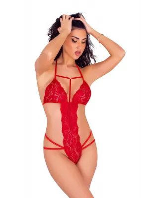 ieg™ Kırmızı Dantelli Bodysuit - 917