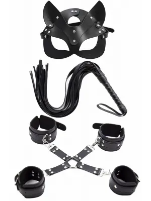 ieg™ Maske Kırbaç Bileklik 5 Li Harness Deri Set