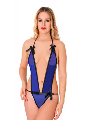 ieg™ Mavi Lcralı Tül Bodysuit - 974
