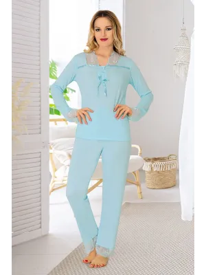 ieg™ Mavi Penye Pijama Takımı - 1631