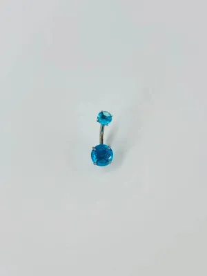 IEG - Mavi Taşlı Göbek Piercing
