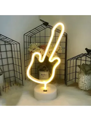 Neon Gitar Masa Lambası