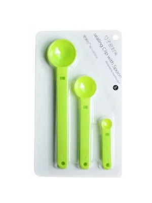Ölçme Kaşıklı Poşet Klipsi 3lü Paket
