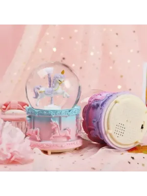Orta Boy Işıklı Unicorn Kar Küresi