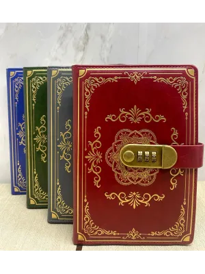 Özel Tasarım Şifreli Deri Defter Model 2