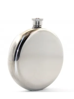 Paslanmaz Çelik Yuvarlak 8 Oz Tekli Matara Çelik Renk