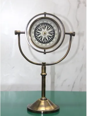 Pirinç Masa Üstü Pusula Model 4