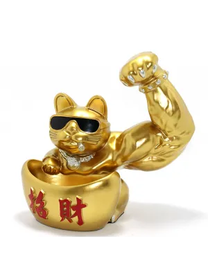 Polyester Şanslı Kedi Figürü Model 4