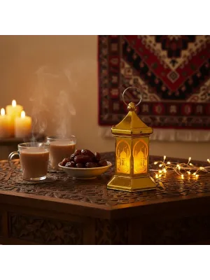Ramazan Temalı Altıgen Kubbe LED Lamba