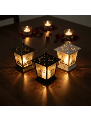 Ramazan Temalı Kare Kubbe LED Lamba
