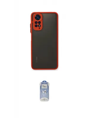 ieg™ Redmi Note 11 Kılıf Ahenk Çizgi Serisi - Siyah Joko Magic 5D Cam