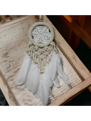 Rüya Kovan Dream Catcher Beyaz Kuş Tüylü