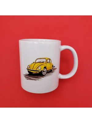 Sarı Vosvos Tasarım Kupa Bardak