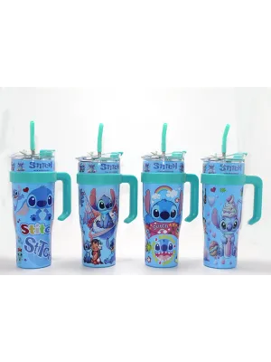 Sevimli Stitch Pipetli Termos Suluk