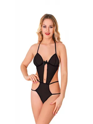 ieg™ Siyah Lcralı Tül Bodysuit - 931