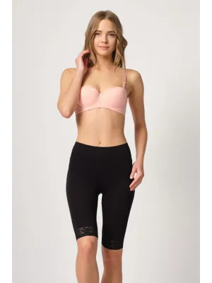 ieg™ Siyah MI Emay 3004 Soft Uzun Paça Dantel Boxer