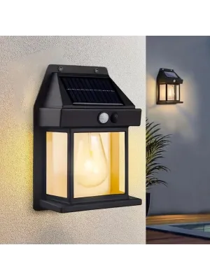 Solar Rustik Ampullü Duvar Lambası - Gün Işığı