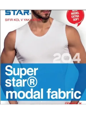 ieg™ Star 204 Modal Sıfır Kol V-Yaka Atlet