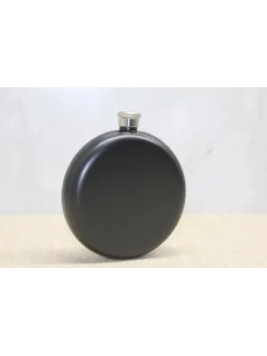 Yuvarlak Tekli Matara 8 Oz Siyah