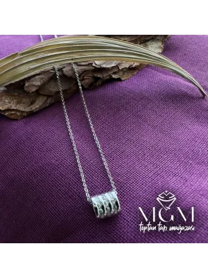 IEG - Zirkon Taşlı Kolye Rodyum
