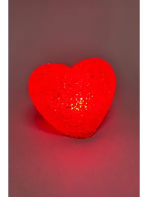 Işıklı Kırmızı Kalp Led Lamba 9 cm
