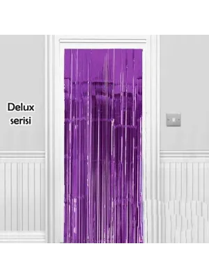 Işıltılı Duvar Ve Kapı Perdesi Mor Renk 90x200 Cm