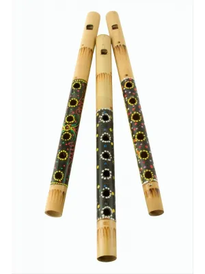 İşlemeli Bambu Flüt