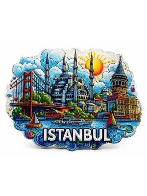 İstanbul Temalı Silikon Buzdolapı Süsü Magnet Alk5373