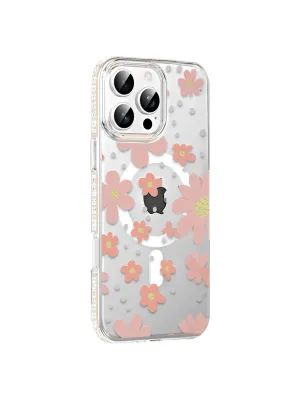Joko Apple İphone 16 Pro Max Floral Magsafe Kapak - Pembe