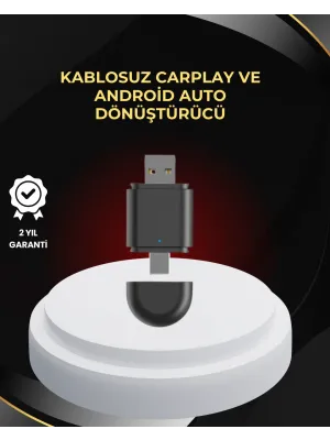 Kablosuz Carplay Ve Android Auto Dönüştürücü – Usb-a & Type-c Girişli Akıllı Adaptör
