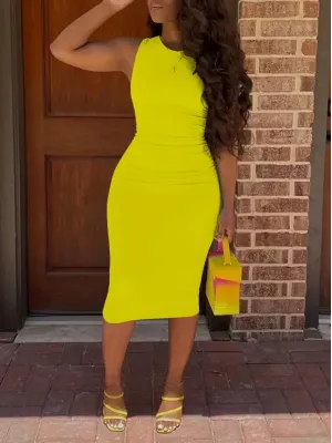 Kadın Bodycon Midi Boy Dalgıç Elbise