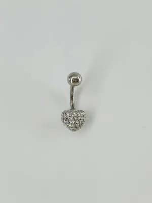 Kalp Detaylı Göbek Piercing - Pg0052