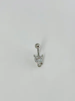 Kalp Detaylı Göbek Piercing - Pg0065