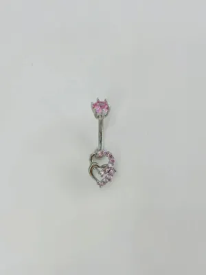 Kalp Detaylı Göbek Piercing - Pg0117