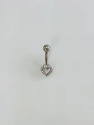 Kalp Detaylı Göbek Piercing - Pg0145