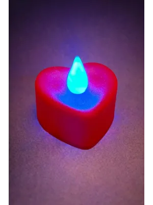 Kalp Şekilli Işıklı Mum 4 cm