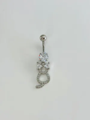 Kedi Detaylı Göbek Piercing - Pg0138