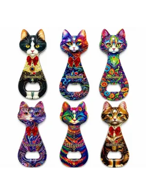 Kedi Tasarımı İstanbul Temalı Buzdolapı Süsü Magnet Alk5408