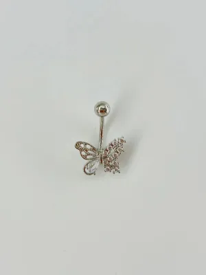 Kelebek Detaylı Göbek Piercing - Pg0050