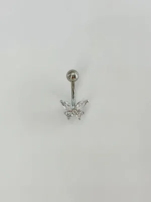 Kelebek Detaylı Göbek Piercing - Pg0122
